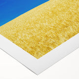 Art deco poster featuring a serene Ukrainian landscape in pastel shades on rolled canvas, suitable for dining room decor.