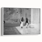 Vintage poster art of the Vatican in colorful hues on a large framed canvas, ideal for living room decor.