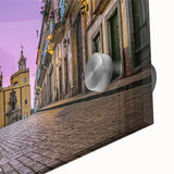 Large abstract wall art of Guanajuato scenery on acrylic glass, featuring mid-century modernist style.