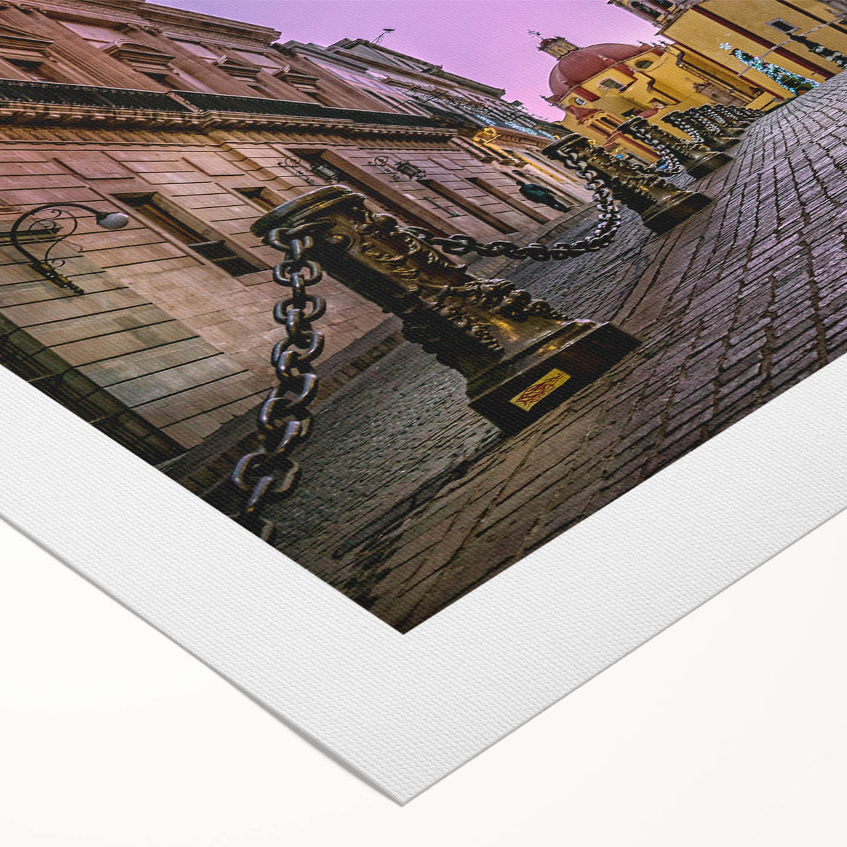 Art deco poster of Guanajuato scenery in vivid colors on rolled canvas, suitable for dining room wall art.
