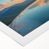 Art deco poster featuring a scenic view of Oaxaca, Mexico, with vibrant colors on rolled canvas.