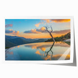 Extra large rolled print of Oaxaca scenery with vibrant floral elements, ideal for dining room wall art.