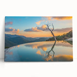 Black and white photo of Oaxaca scenery on a large stretched canvas, ideal for kitchen wall art or bedroom ambiance.