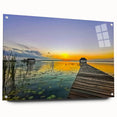 Acrylic print of Quintana Roo scenery with vibrant ocean and sky hues, ideal for dining room decor.