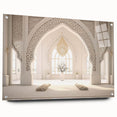 Acrylic print of a Middle Eastern landscape in muted earth tones, ideal for dining room decor.