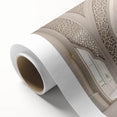 Art deco poster of a serene Afghan landscape in soft earth tones on rolled canvas, ideal for nursery wall art.
