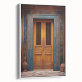 Vintage poster art of a Middle Eastern scenery on a framed canvas, featuring colorful art in extra large size.