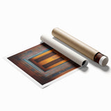 Extra large rolled print depicting a floral scene in muted earth tones, ideal for classy bathroom wall art.