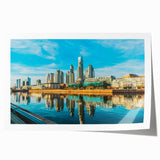 Extra large wall art of a scenic Buenos Aires landscape in pastel shades on rolled canvas, ideal for dining room decor.