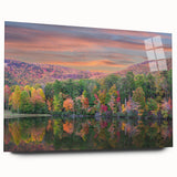 Acrylic print of a large abstract depiction of Alabama scenery in muted earth tones.