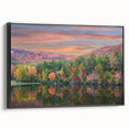 Black and white framed canvas depicting a vintage Alabama landscape, ideal for bedroom decor.
