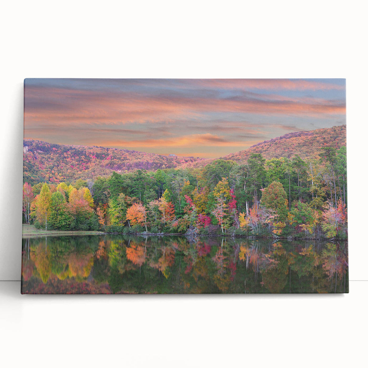 Large black and white stretched canvas of Alabama scenery, ideal for kitchen wall art or bedroom decor.