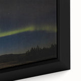 Extra large framed canvas featuring a textured depiction of Denali, Alaska with a black and colorful art palette.