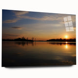 Large abstract wall art depicting Arkansas scenery in vibrant earth tones on acrylic glass.