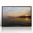 Large abstract wall art featuring a stylized depiction of Arkansas scenery in muted earth tones on a framed acrylic print.