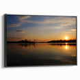 Black and white vintage poster art of an Arkansas landscape on framed canvas, ideal for bedroom decor.
