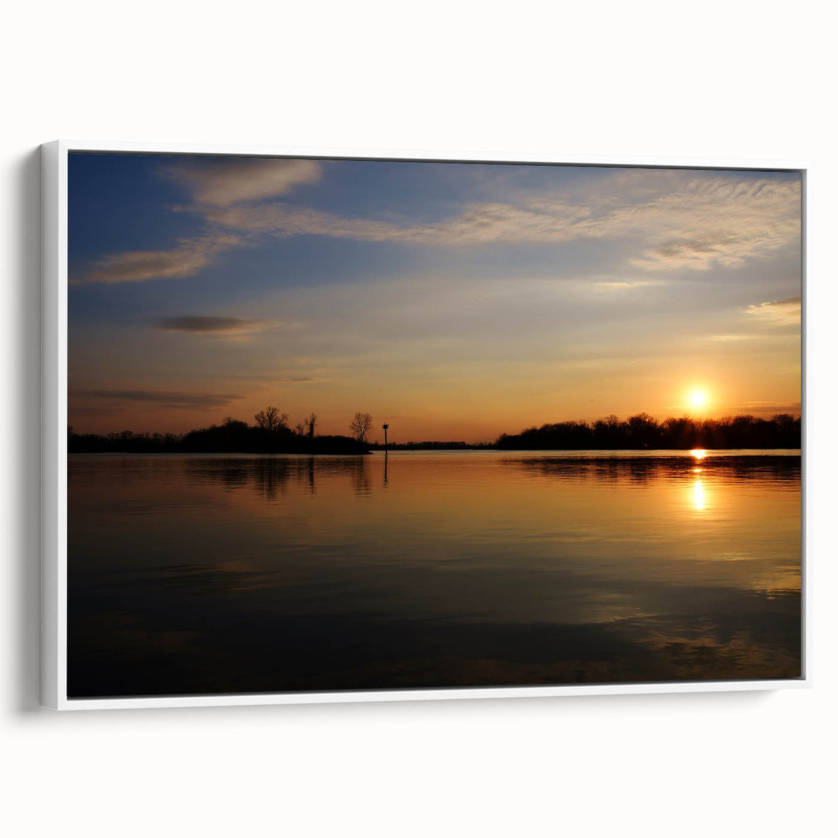 Vintage poster art of Arkansas scenery on a framed canvas, featuring colorful art in extra large size.