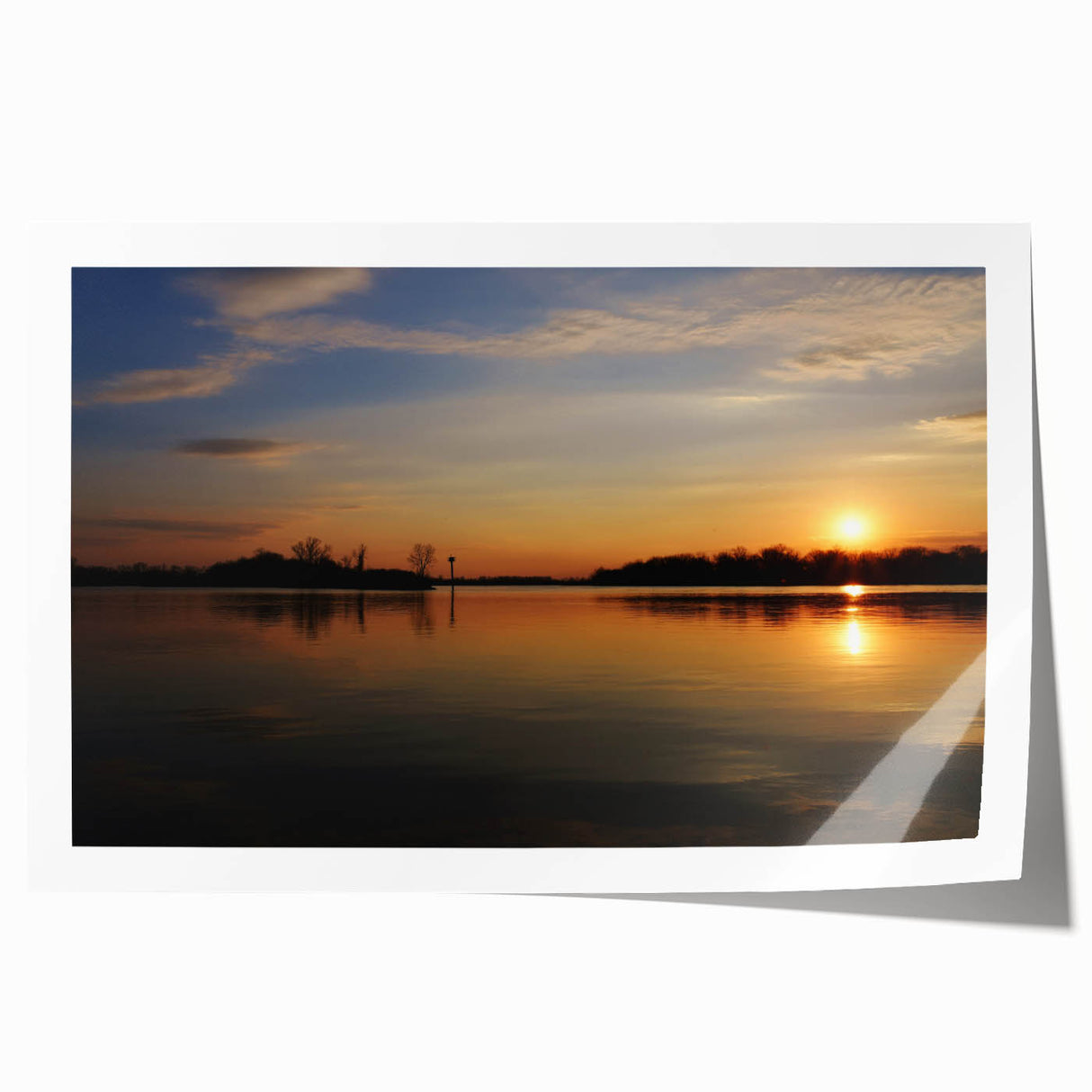 Rolled print of Arkansas scenery with vibrant green and floral elements, suitable for art wall dining room or bathroom.