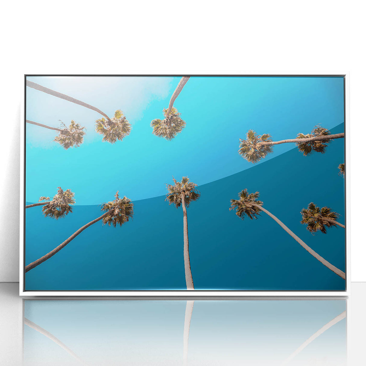 Acrylic print of Beverly Hills scenery in art deco style with pastel colors, suitable for modern nursery decor.