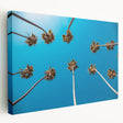 Large art depicting the Beverly Hills scenery in muted earth tones on a stretched canvas, ideal for kitchen wall art.