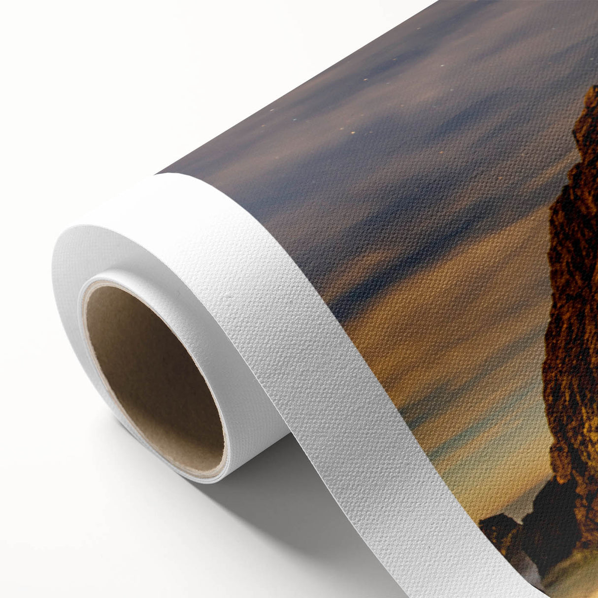 Art Deco poster of California's Big Sur scenery in pastel shades on rolled canvas, ideal for nursery wall art.