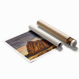 Extra large rolled print of Big Sur scenery with vibrant green and blue tones, suitable as classy bathroom wall art.