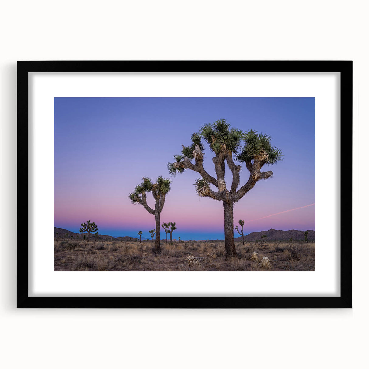 Abstract art print of Joshua Tree in vibrant colors on a textured, extra large canvas, ideal for living room decor.