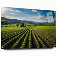 Acrylic print of Napa Valley landscape in muted earth tones, suitable for bedroom or dining room decor.