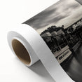 Art Deco style poster of Sacramento skyline in pastel shades on rolled canvas, ideal for nursery wall art.