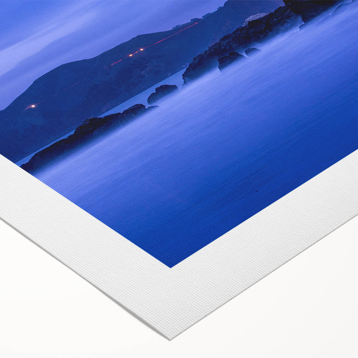 Art deco poster of San Francisco skyline in monochrome, on rolled canvas, ideal for dining room wall art.