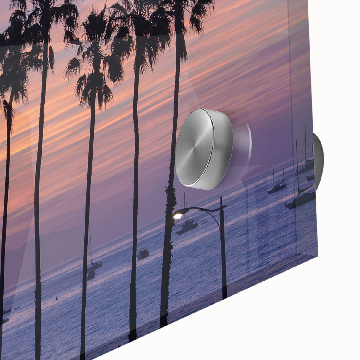 Large abstract wall art featuring a mid-century modernist Santa Barbara landscape in muted earth tones.
