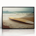 Large abstract wall art of Santa Monica in muted blue and gray tones on framed acrylic, suitable for modern art wall decor.