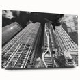 Acrylic print of a vibrant Miami skyline in vivid sunset colors, ideal for dining room decor.