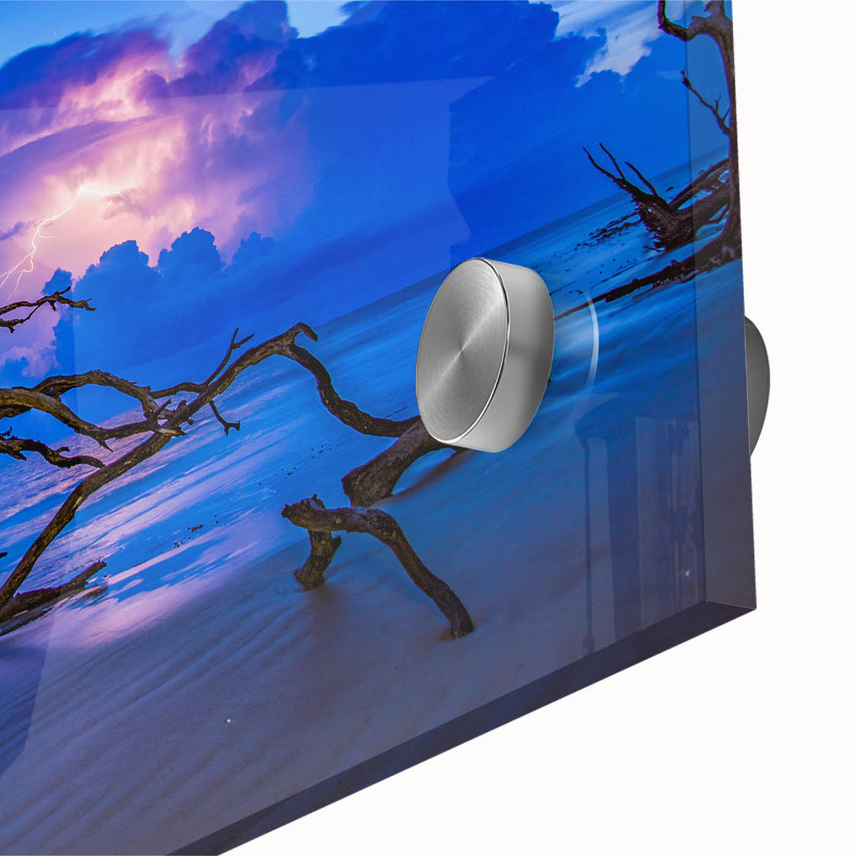 Large abstract wall art of Savannah landscape in muted earth tones on acrylic glass, ideal for dining room ambiance.