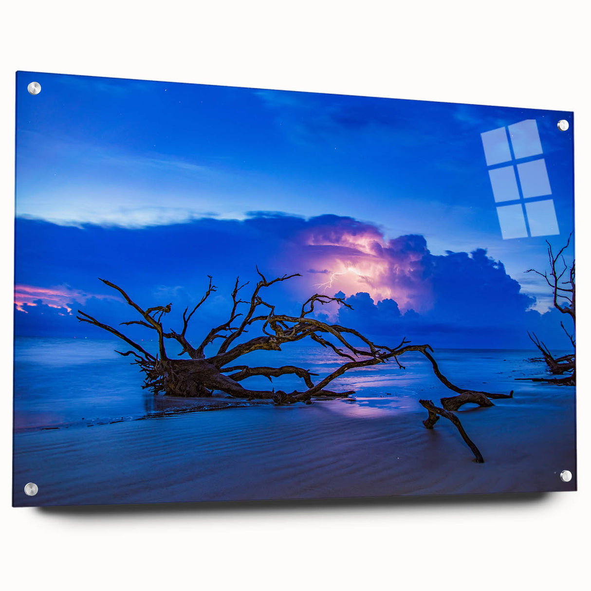 Acrylic print of Savannah, Georgia scenery in muted earth tones, suitable for bedroom or dining room decor.