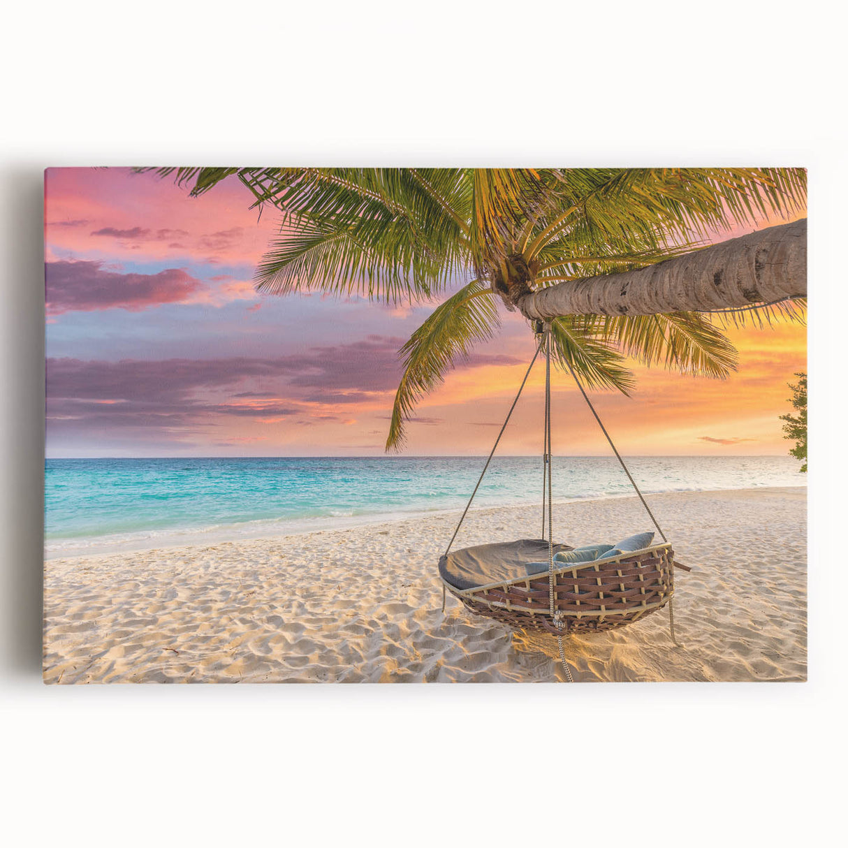 Black and white photo of Oahu coastline on large stretched canvas, suitable for kitchen art.