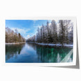Extra large rolled print featuring a serene Lake Michigan scene with soft blue and gray tones.