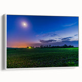 Vintage poster art of Indiana scenery on extra large framed canvas, featuring colorful art in black.