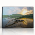 Large abstract wall art featuring a stylized Kentucky landscape in muted earth tones on a framed acrylic.
