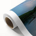 Art Deco poster of Kentucky scenery on rolled canvas with pastel color palette, ideal for nursery wall art.