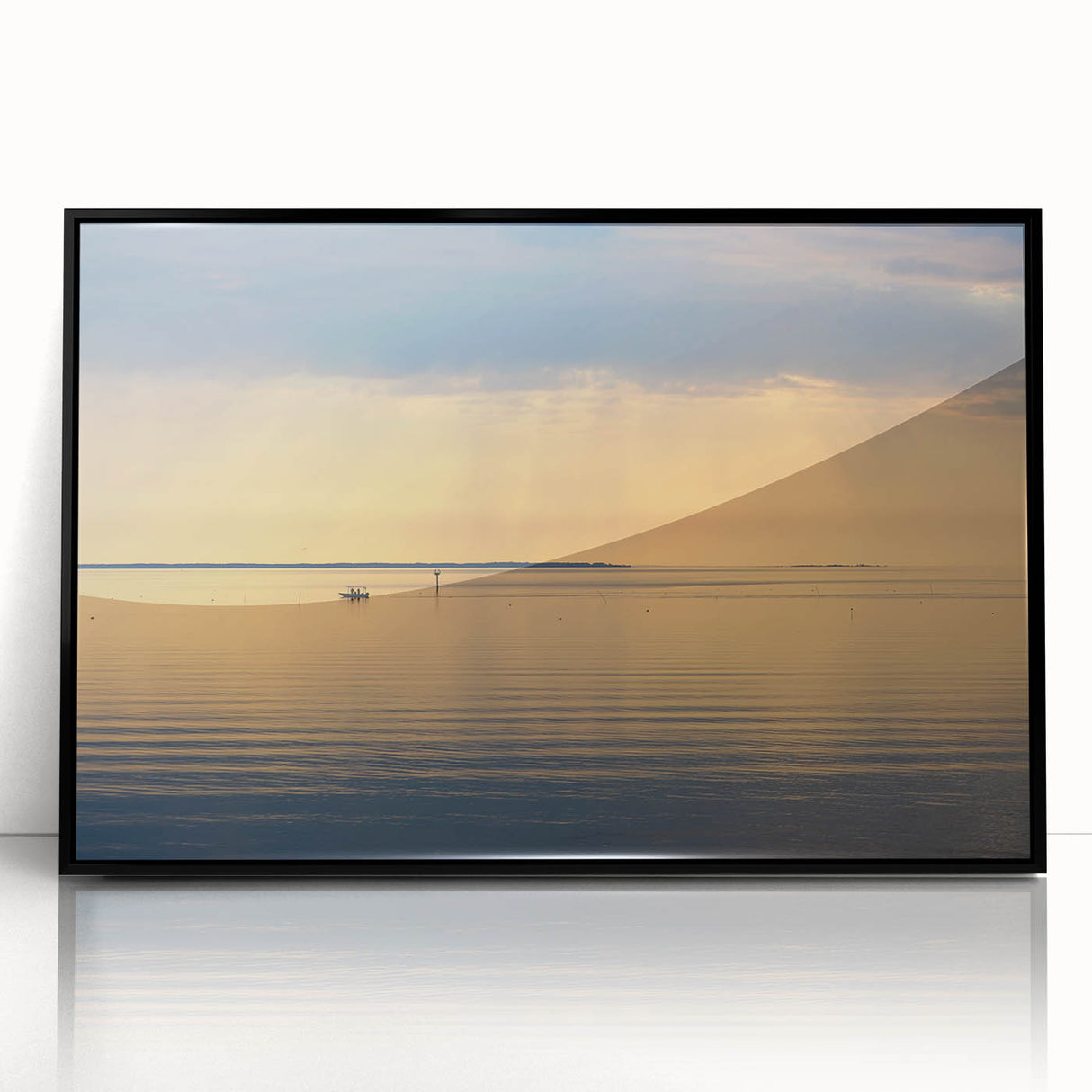 Large abstract wall art featuring the Annapolis skyline in muted gray tones on a framed acrylic.
