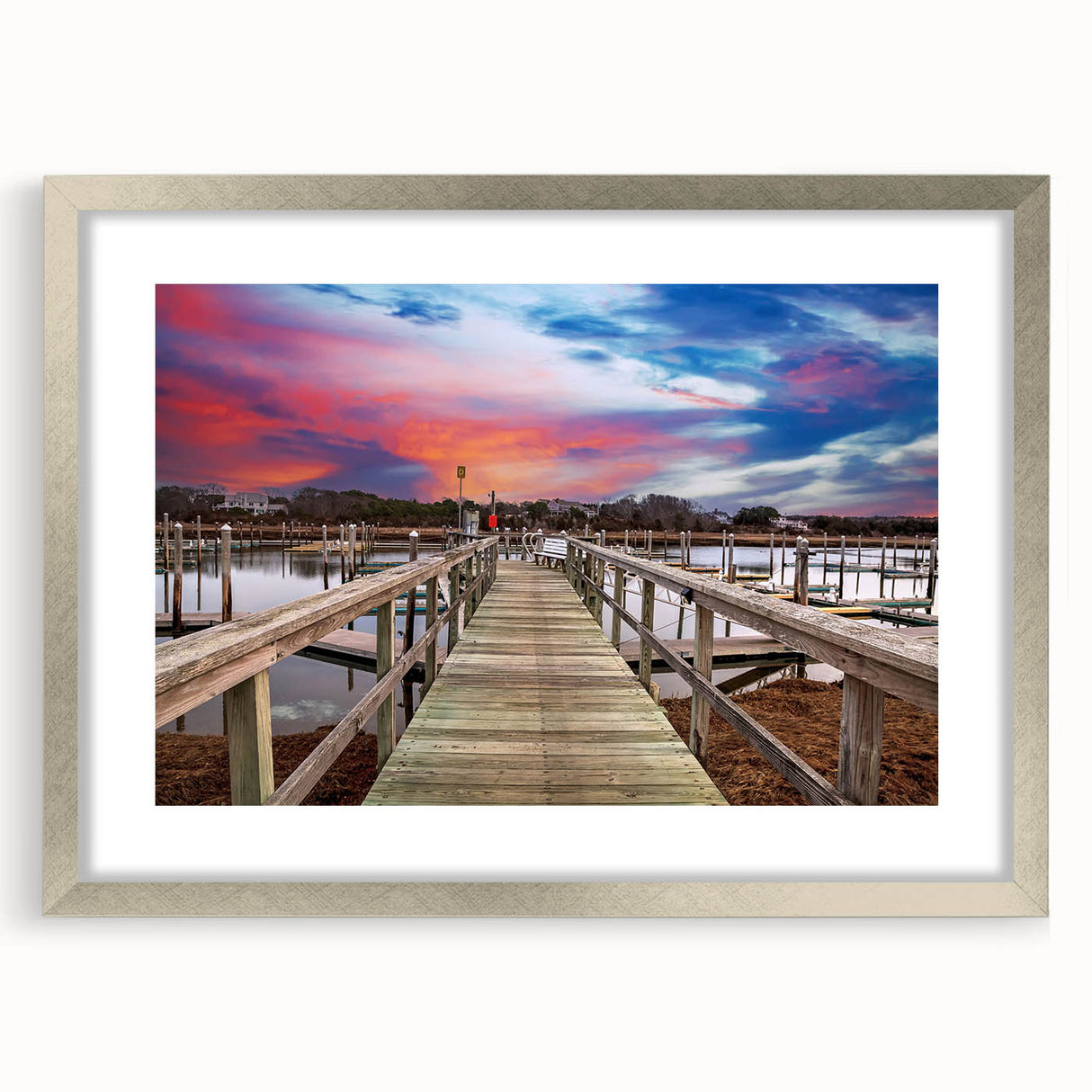 Textured abstract art print of Cape Cod, Massachusetts, in muted blue and gray tones on a framed canvas.