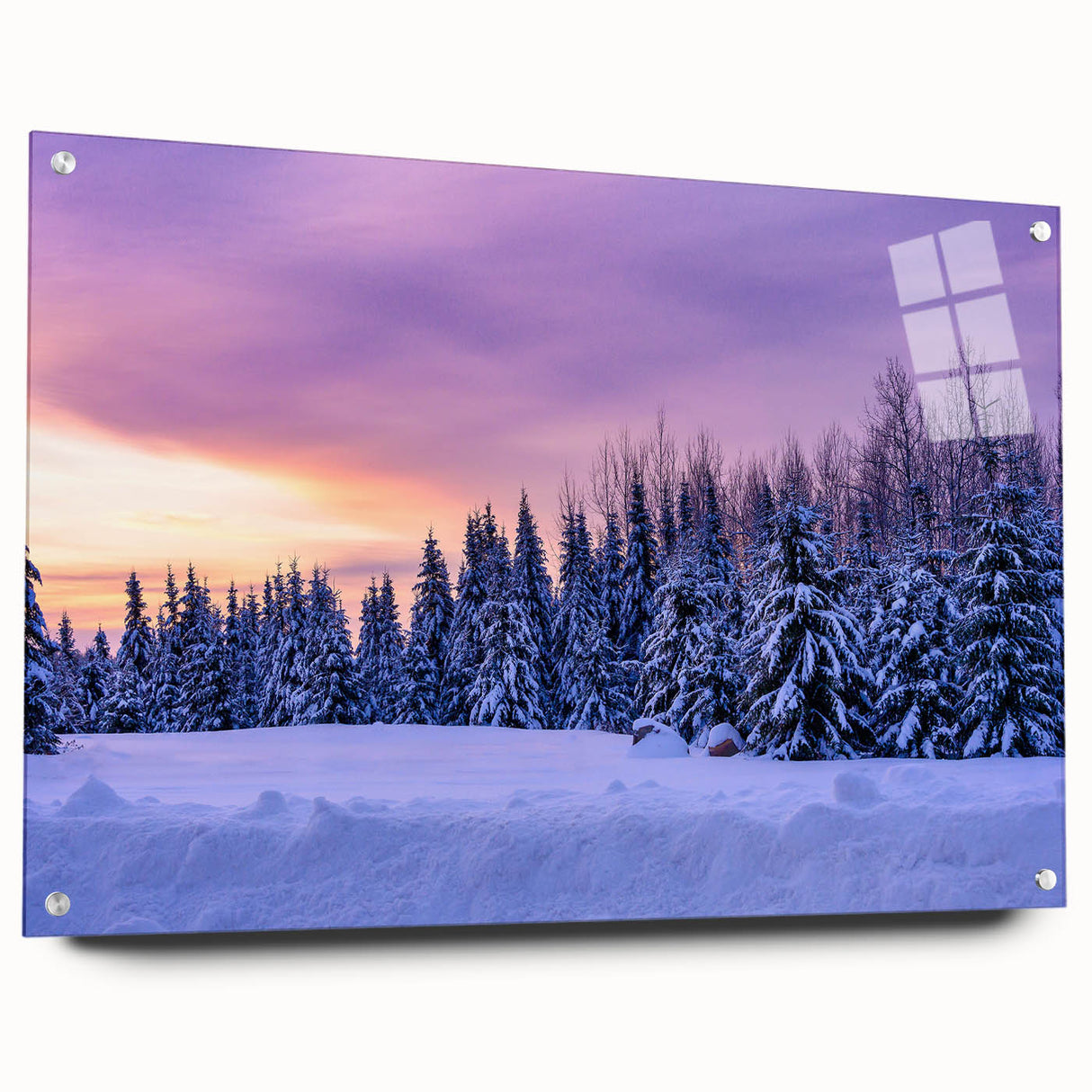 Large abstract wall art of a scenic Minnesota landscape in muted green and blue, acrylic print, ideal for dining room decor.