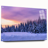 Large abstract wall art of a scenic Minnesota landscape in muted green and blue, acrylic print, ideal for dining room decor.