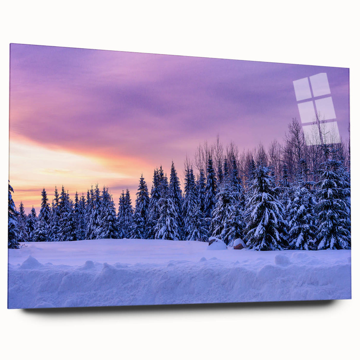 Large abstract wall art of Minnesota scenery in muted earth tones on acrylic glass.
