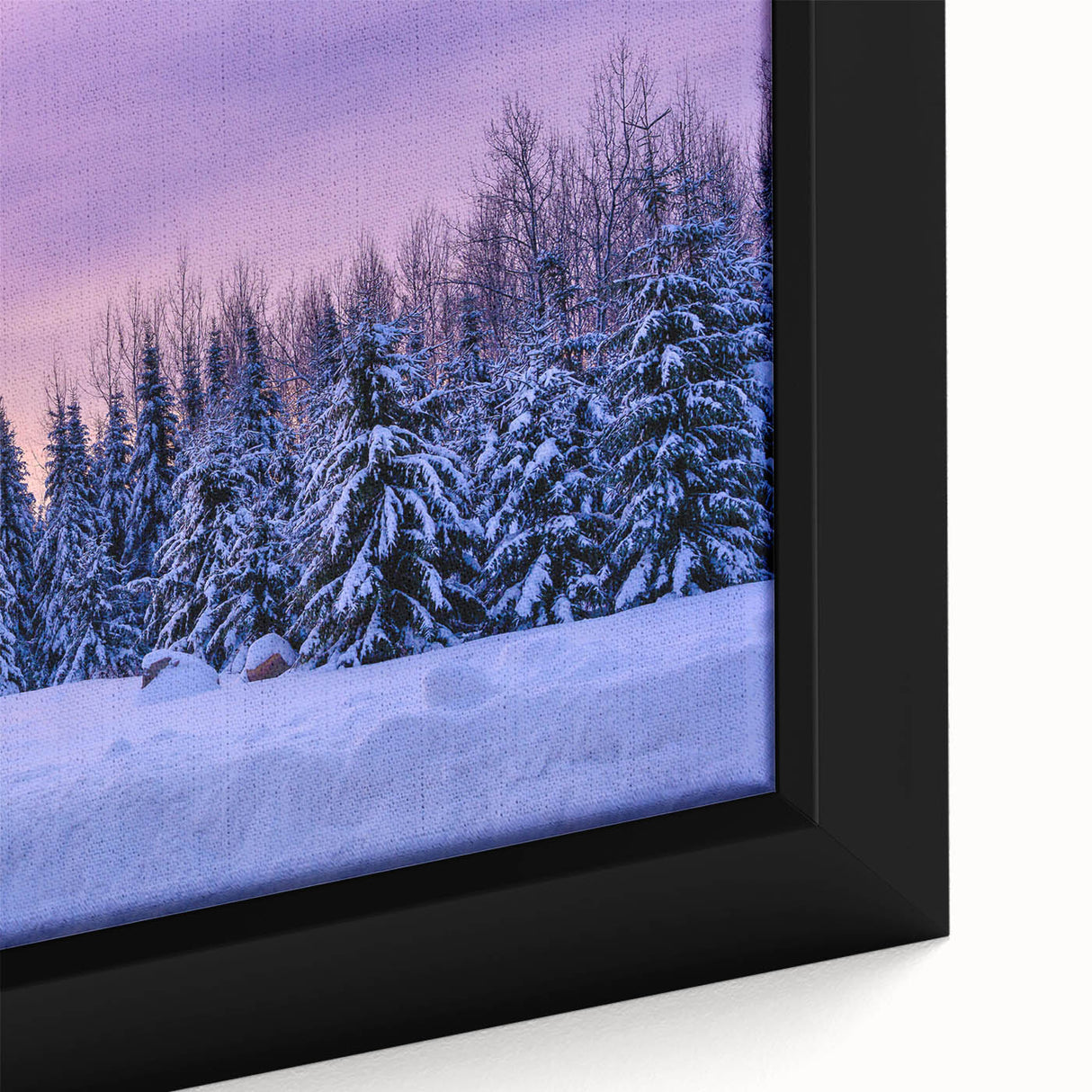 Extra large framed canvas of a textured Minnesota landscape in black with colorful accents, ideal for living room decor.