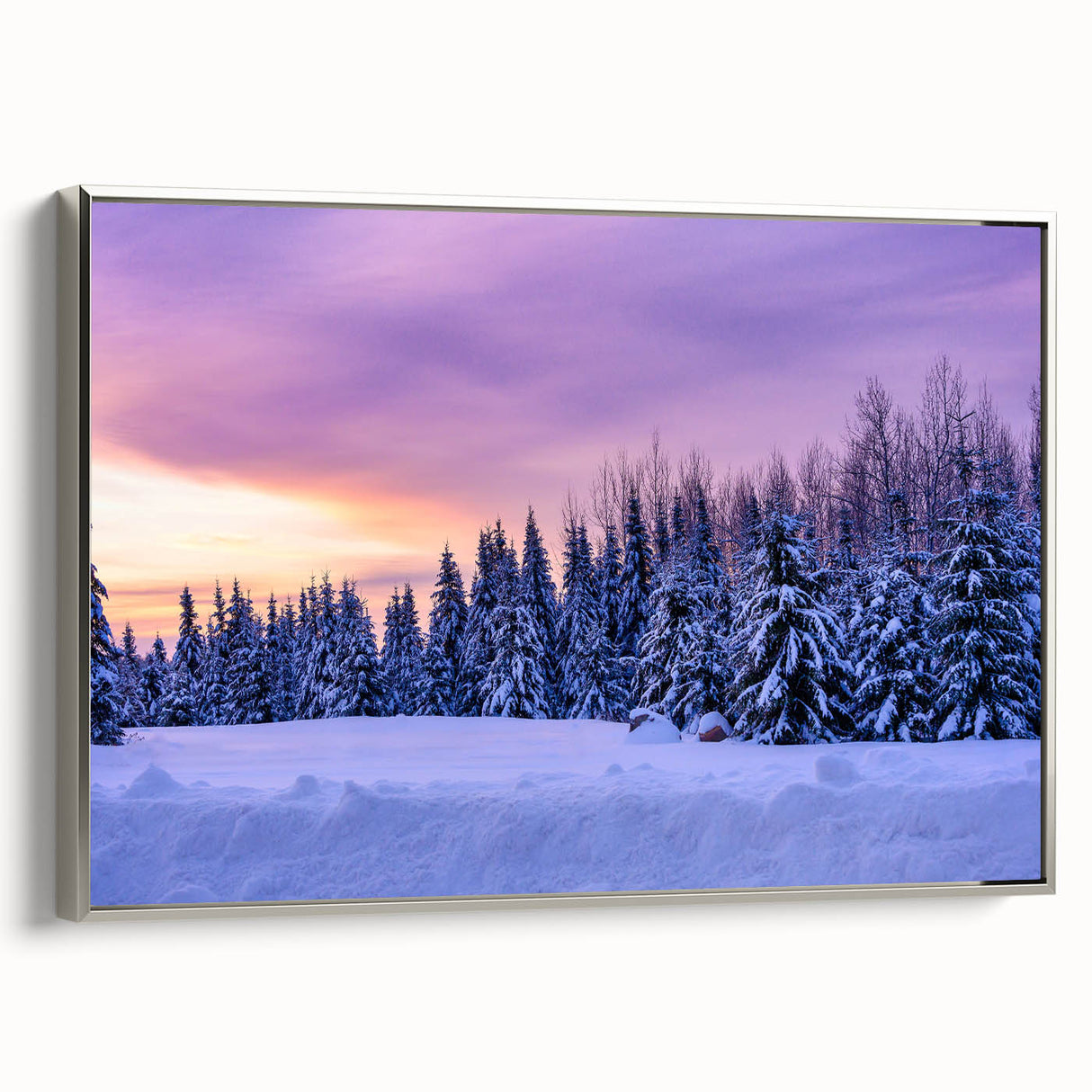 Framed canvas depicting a vintage-style Minnesota landscape with colorful art elements, suitable for a living room or office.