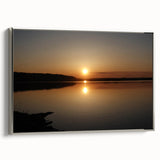 Landscape art painting of a Mississippi scenery on a silver-framed canvas, featuring muted earth tones.