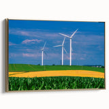 Framed canvas wall art featuring a vintage Nebraska landscape in muted earth tones, ideal for bedroom decor.