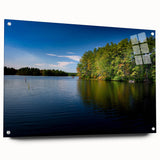 Acrylic print of New Hampshire scenery with muted earth tones, ideal for dining room art.